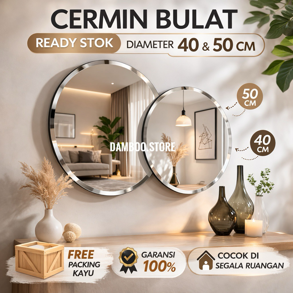 Cermin bulat kamar mandi Cermin wastafel cermin bulat aesthetic cermin bulat