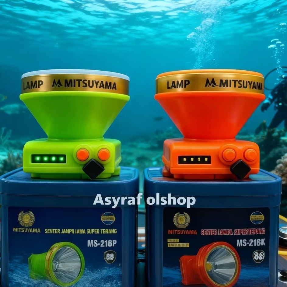 Senter Kepala Selam / Senter Kepala Diving / Headlamp Selam MITSUYAMA MS -216