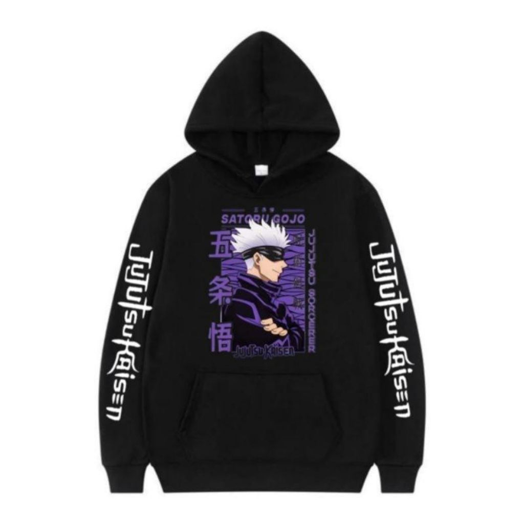 Hoodie Sweater Anak Laki-laki Perempuan Anime gojo Satoru Jujutsu kaisen