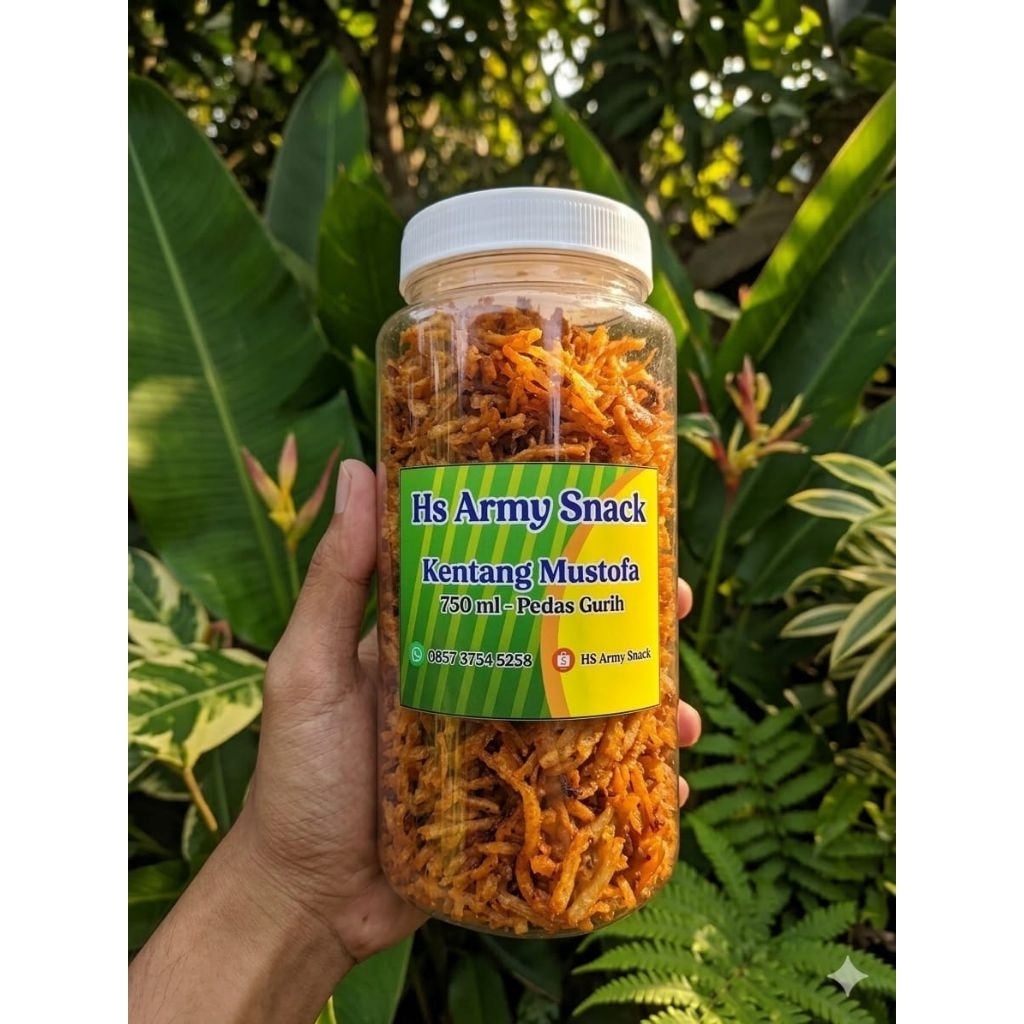 Kentang Mustofa Toples 750ml Kering Renyah Pedas Manis  | Kentang Mustofa Gurih Tahan
