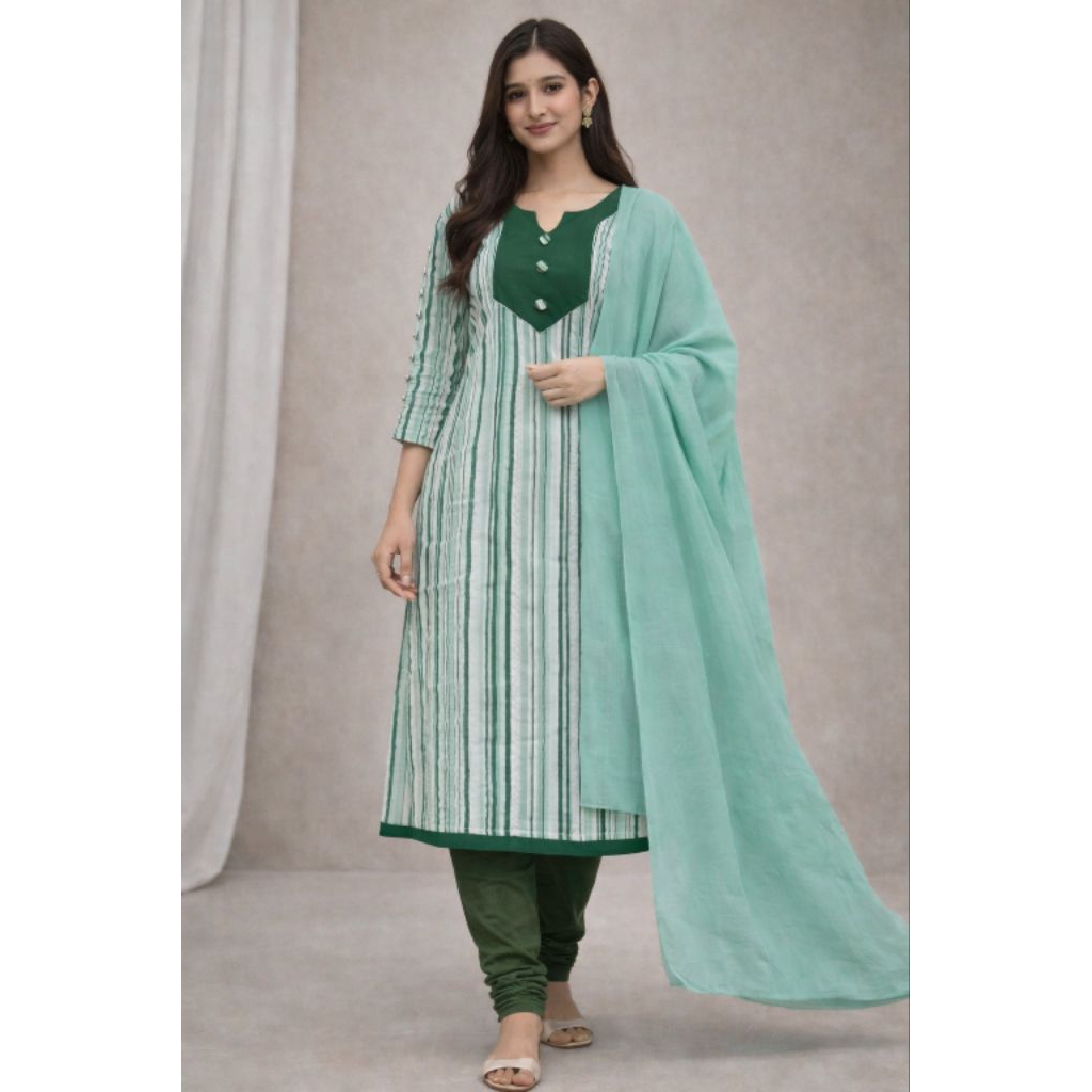 Kurti set lengkap PL hijau