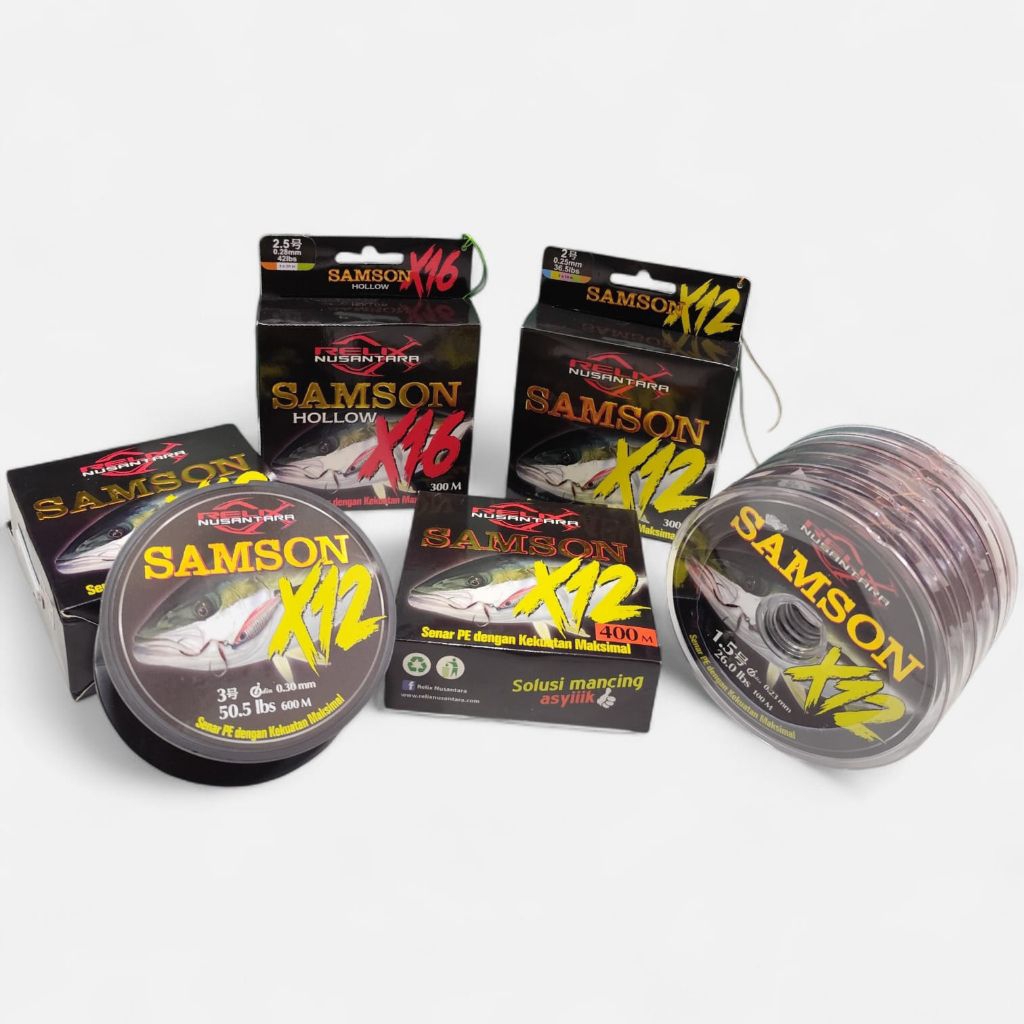 Senar pancing PE RELIX NUSANTARA SAMSON X12 dan X16.