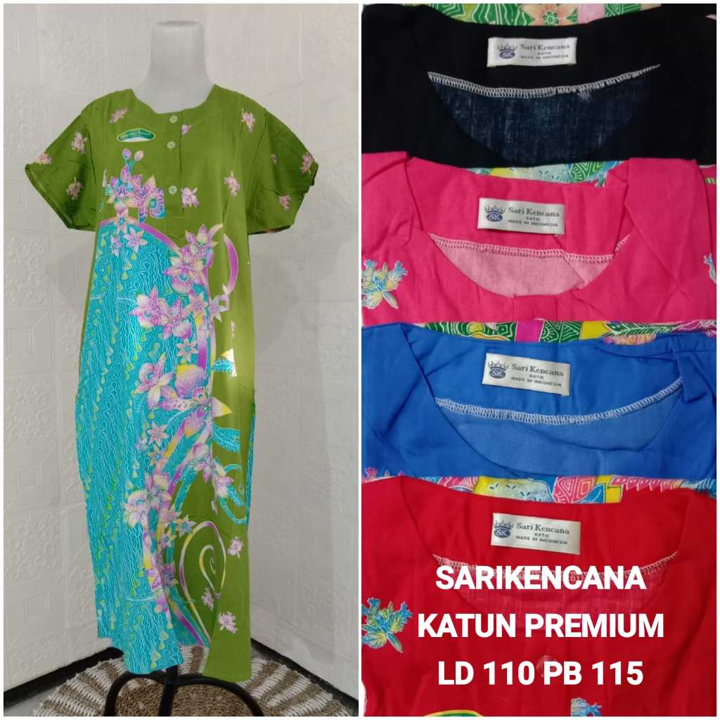 Daster Bahan Katun Busui Friendly Motif Batik Sari Kencana | Daster Batik Katun Premium Sari Kencana