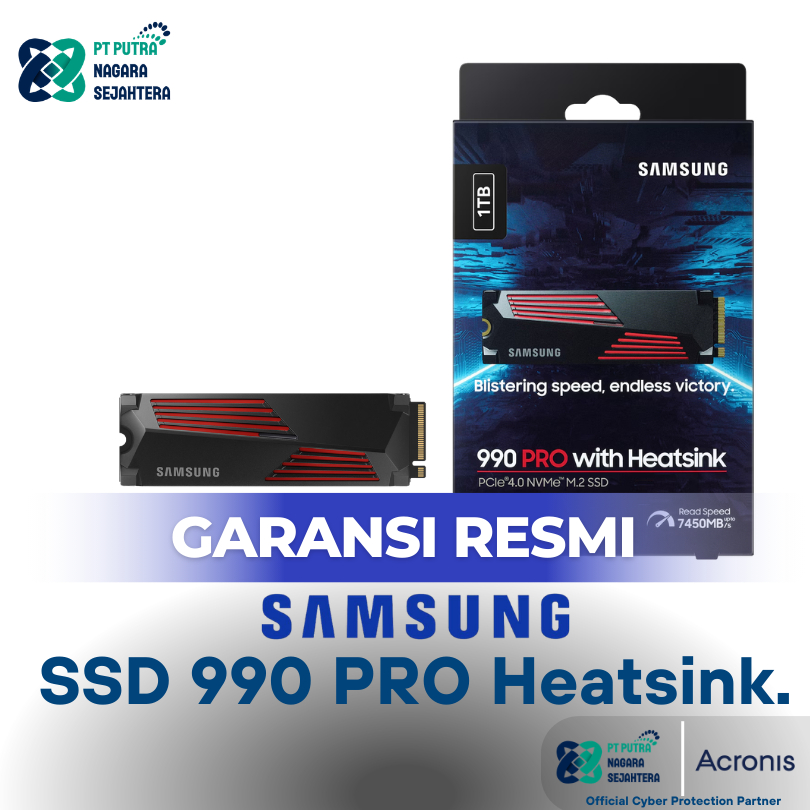 SAMSUNG SSD 990 PRO Heatsink Bergaransi Resmi