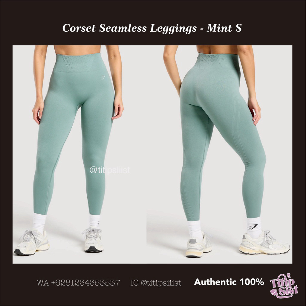 GYMSHARK Corset Seamless Legging - Mint S