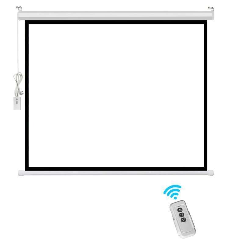 Layar Proyektor Auto Remote Infocus 100 inch