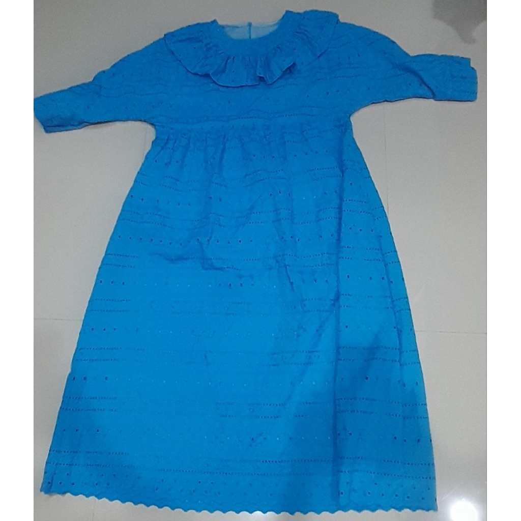 Dress Panjang Gamis Katun Bolong Renda Katbol