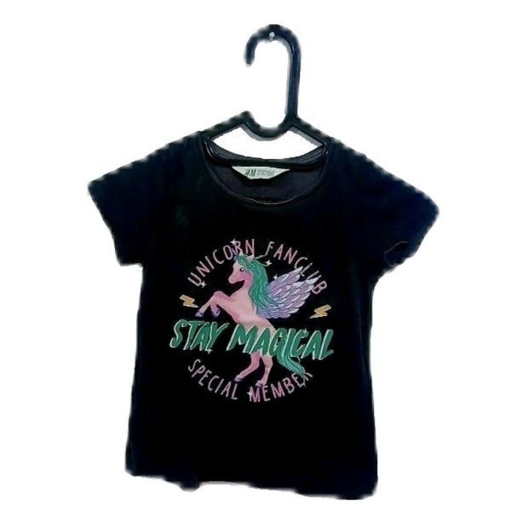 Preloved Atasan Kaos Anak Cewe Black H&M