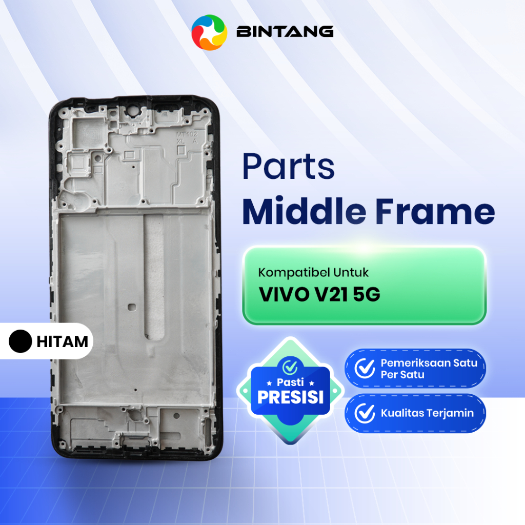 Middle Frame HP Tulang Tengah Bezel Rangka Housing LCD For VIVO V21 5G