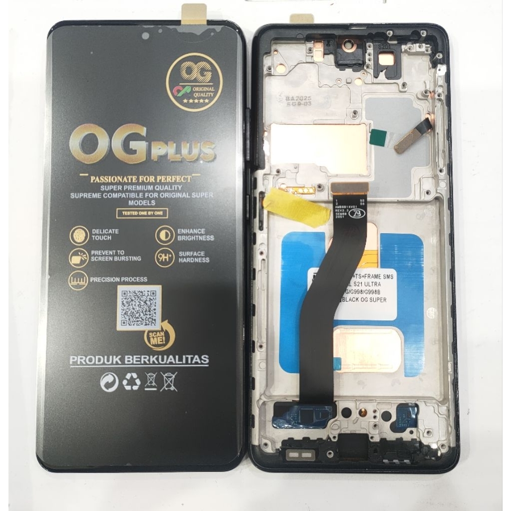 LCD + FRAME SAM S21 ULTRA 5G / G998 OG SUPER layar touchscreen