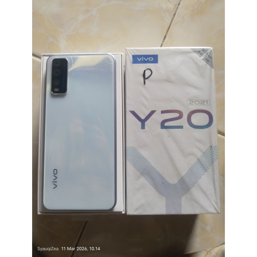 hp vivo y20 ram 4/64gb full set bekas no minus