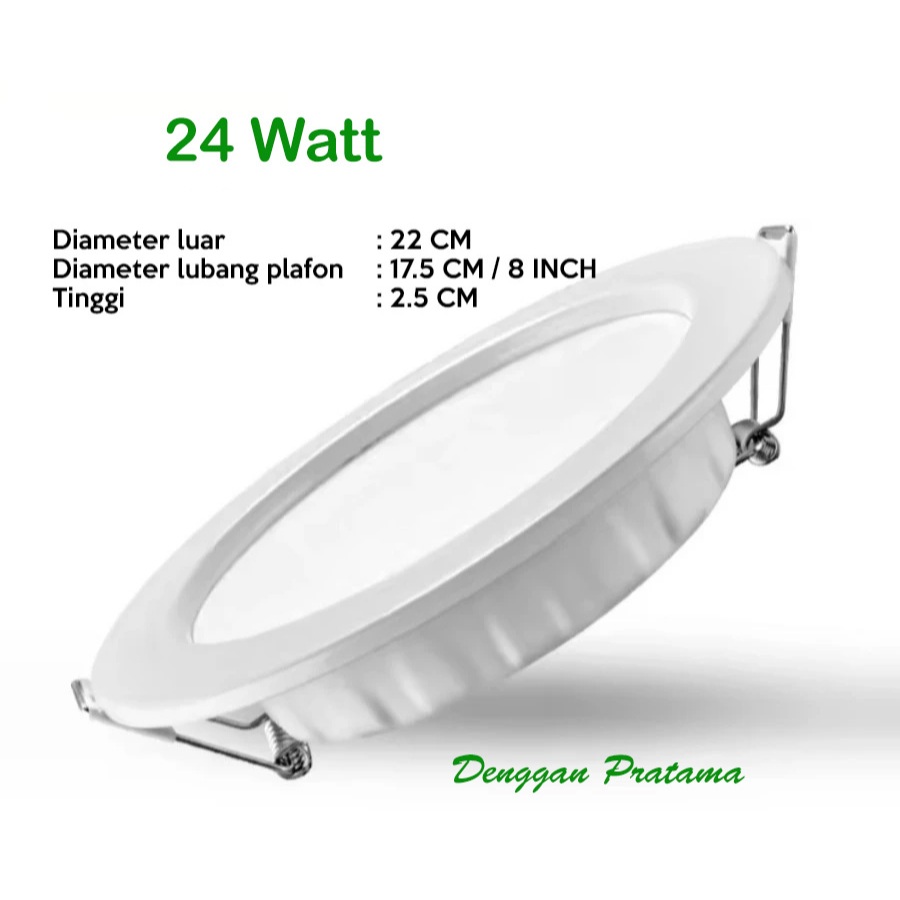 Lampu Downlight Inbow Led 24W PUTIH / KUNING Tipis Bulat Inbow Panel Light Lamp Plafon