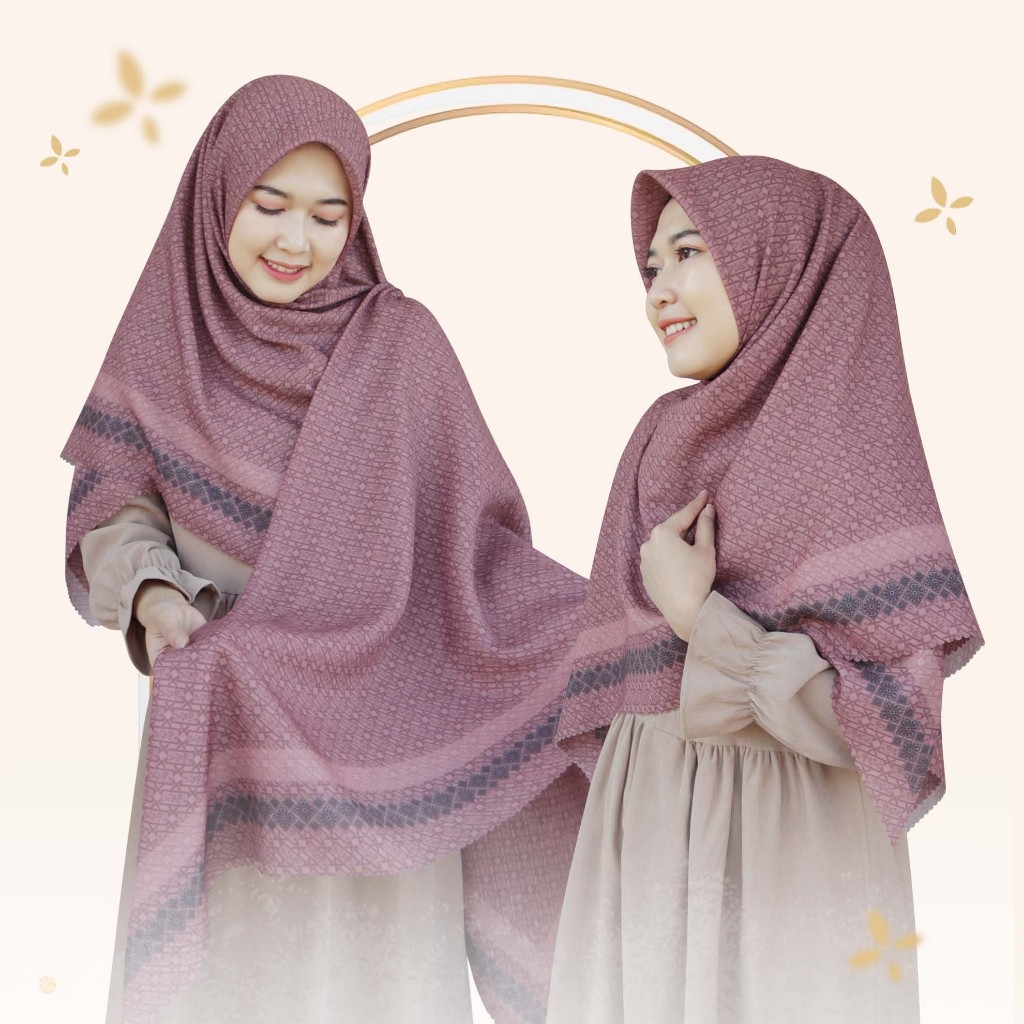 2026 Raqeema Series Hijab Segi Empat 3 Ukuran Lasercut Viral