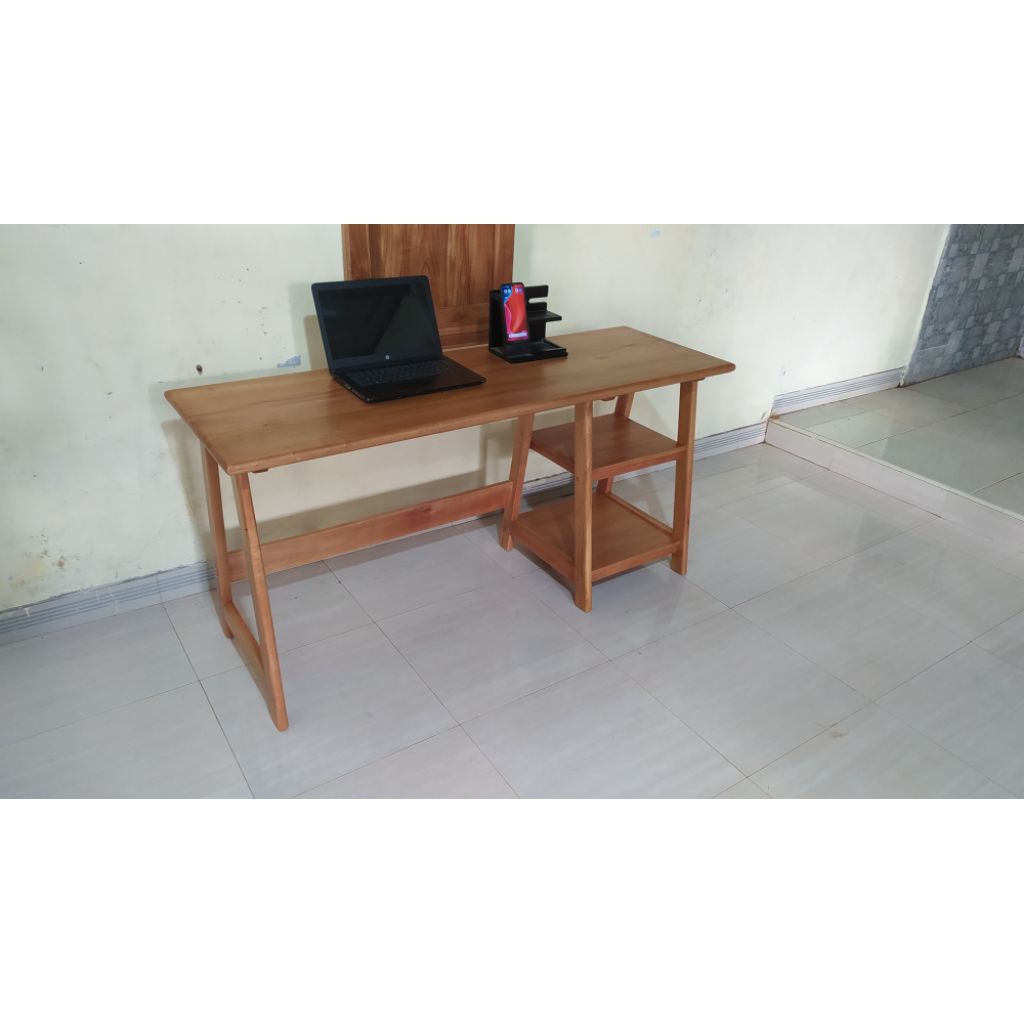 meja kerja jati solid/ custom meja kerja