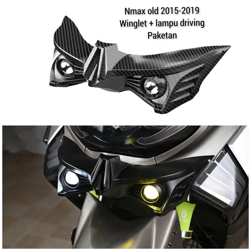winglet Carbon nmax old Winglet hitam Nmax old 2015-2019