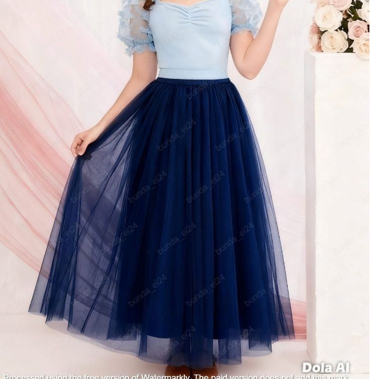 Rok Tutu Anak Remaja Panjang Tanggung Lapis Furing Rok Tulle Pesta Pinggang