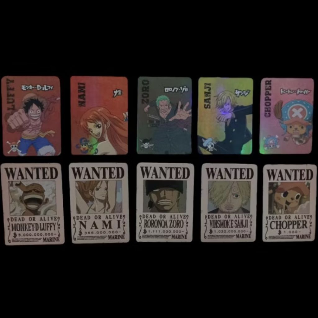 Kartu One Piece Chatime Special Edition Card Photocard Luffy D. Monkey Nami Roronoa Zoro Sanji Chopp