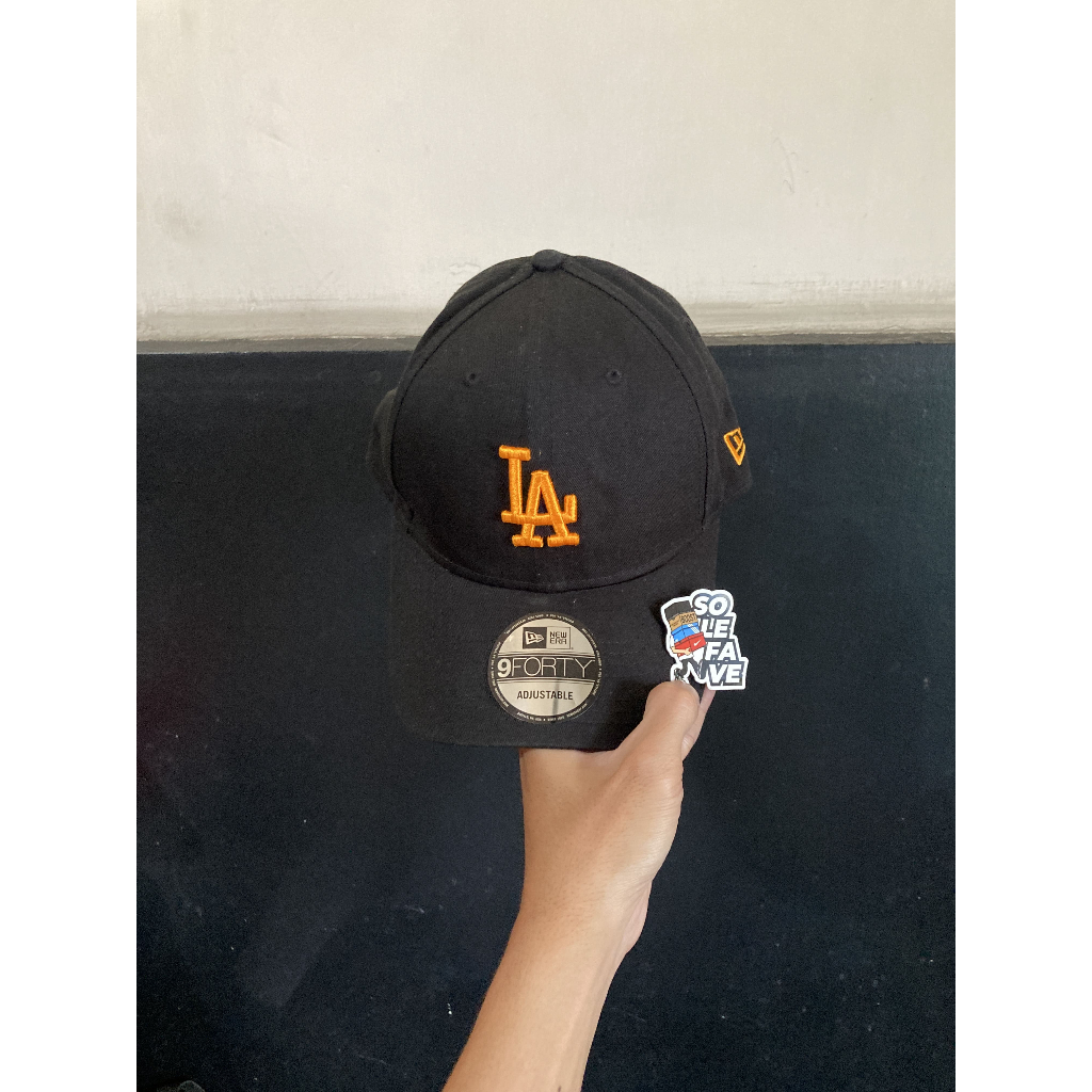 TOPI NEW ERA 940 STRAPBACK X MLB LA DODGERS COLLOR ERA BLACK ORIGINAL NO BOX