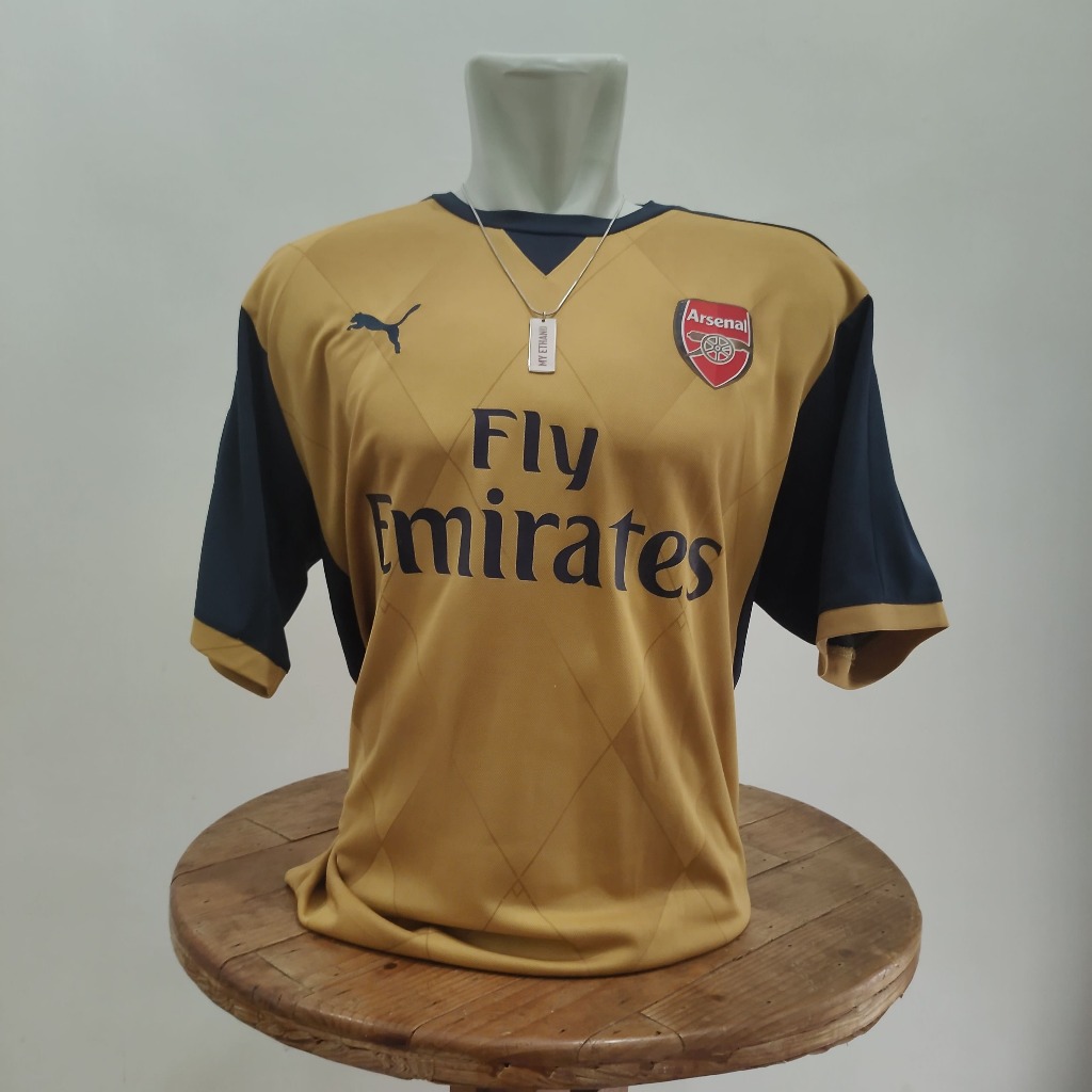 Jersey Arsenal Away 2015/2016 Gold Puma Pria Premium (AVPBK072)