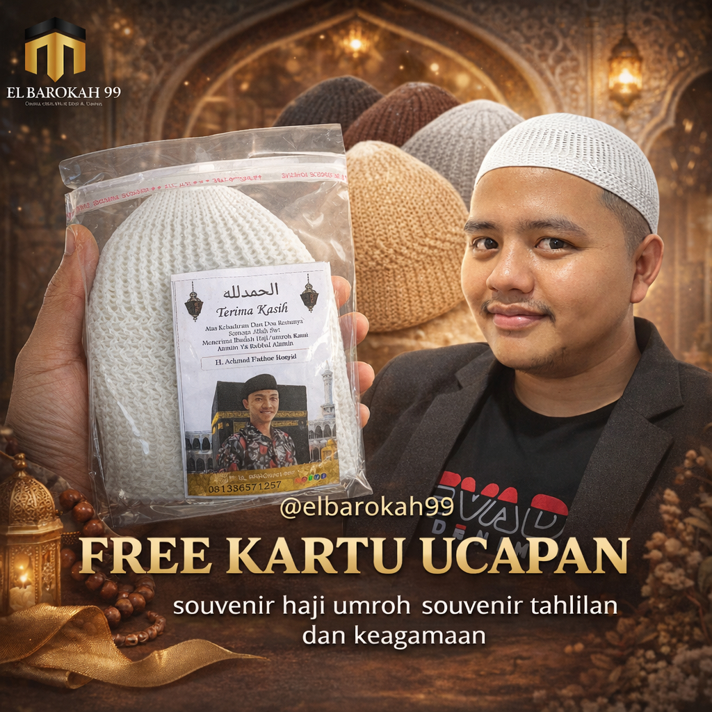 Peci Lipat Mesir Kupluk Dewasa Premium By ELBAROKAH99