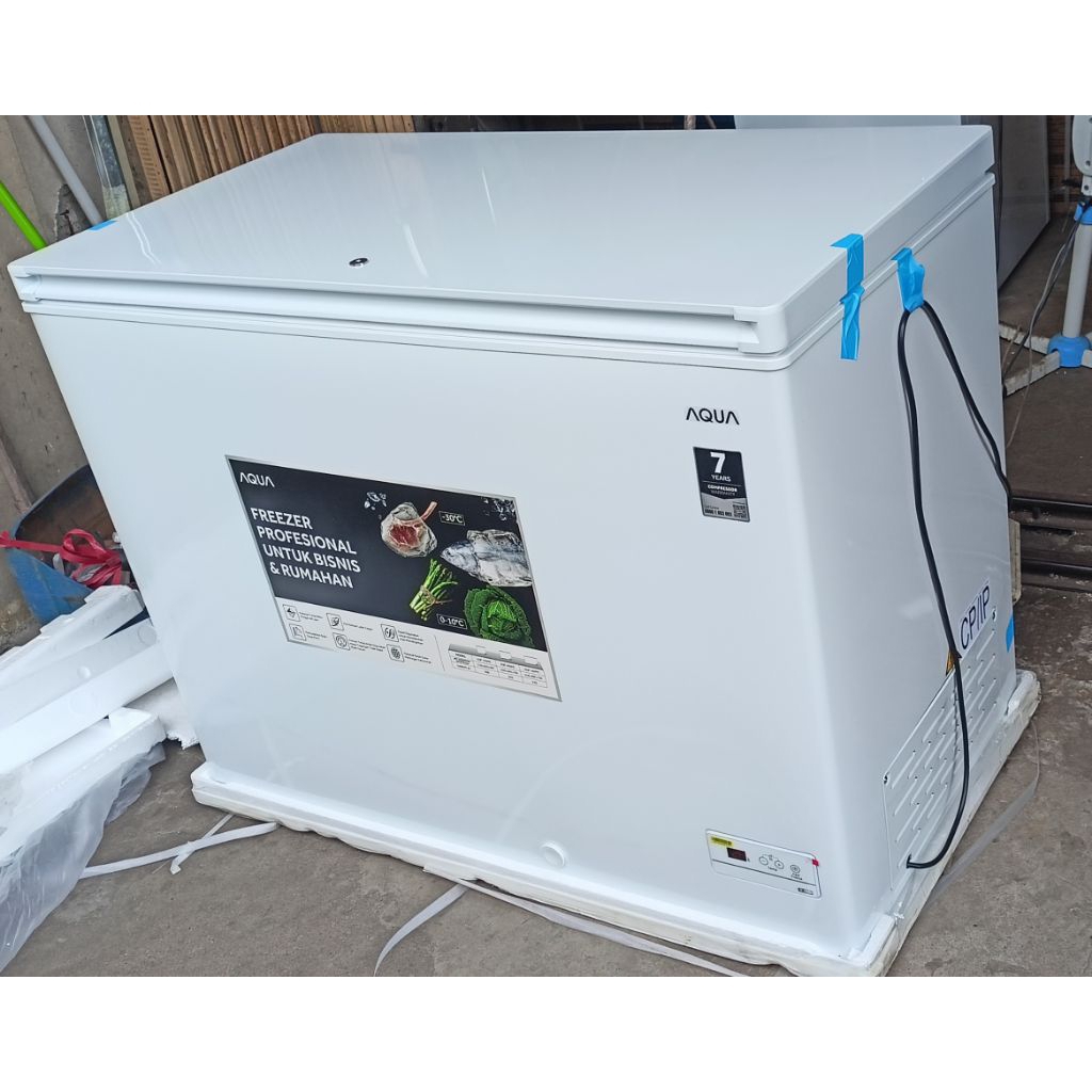 300 liter Aqua lemari es aqf-320mc chest freezer jambi box frizer daging ikan cold chain kulkas wide
