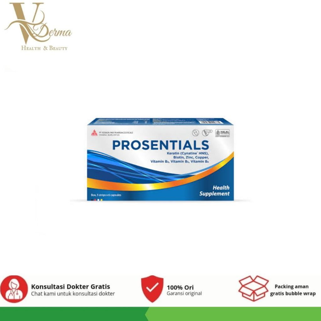 Prosentials Suplemen Keratin Biotin & Zinc - Vitamin Rambut Kulit dan Kuku