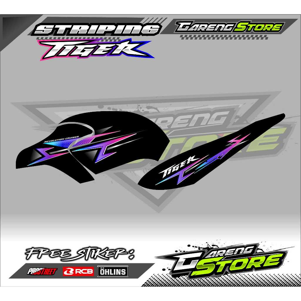 STRIPING VARIASI HONDA TIGER REVO / STICKER LIST VARIASI MOTOR HONDA TIGER REVO