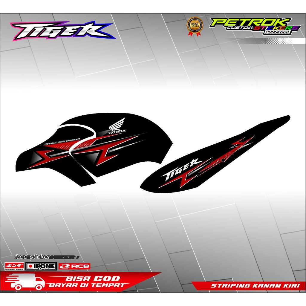 STRIPING VARIASI HONDA TIGER REVO / STICKER LIST VARIASI MOTOR HONDA TIGER REVO