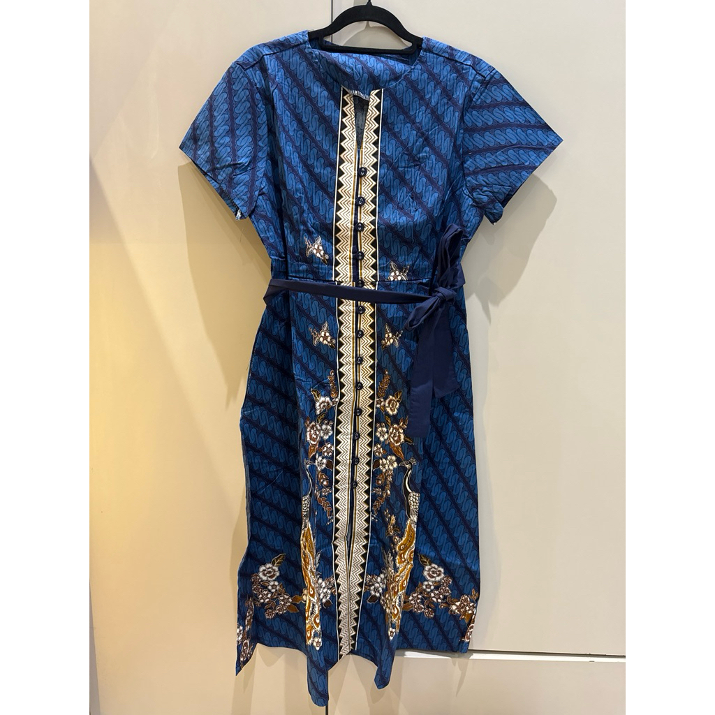 Meiji Dress Batik / Gaun Batik Modern Wanita Lengan Pendek