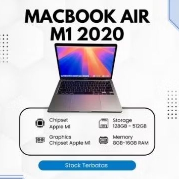 Preloved MacBook Air M1 8Gb/256Gb 13 inci inch laptop second tablet