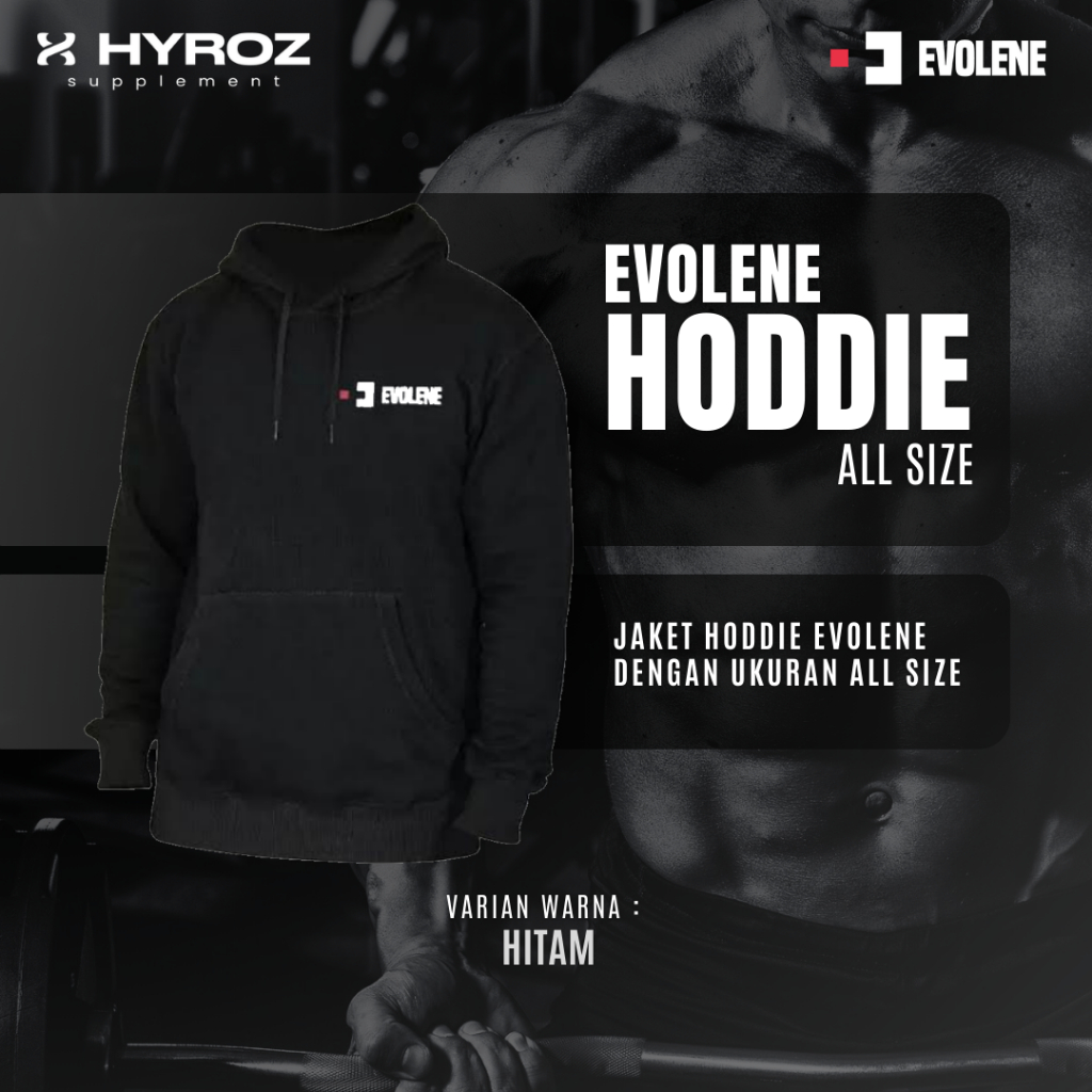 EVOLENE : HODDIE EVOLENE - All Size - Black