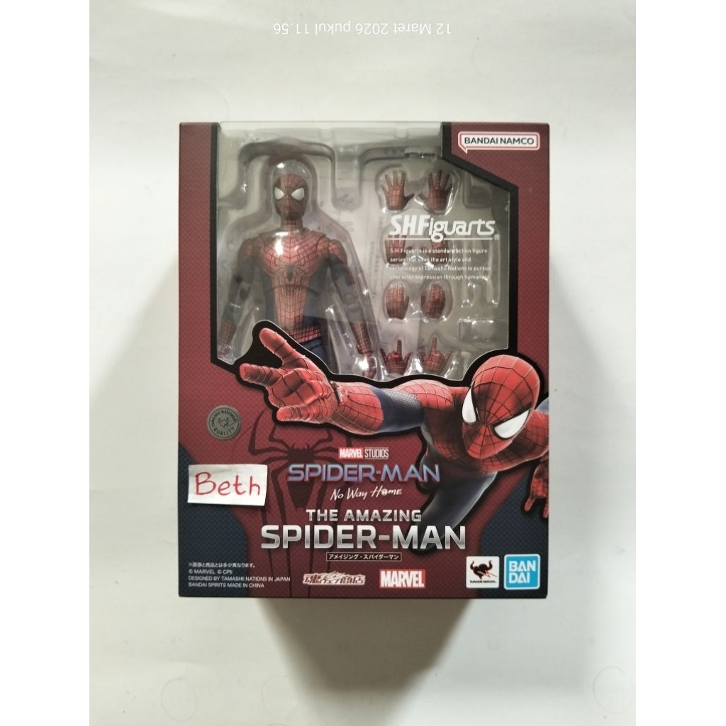 SHF The Amazing Spiderman Ori Bandai Spider Man Andrew Garfield