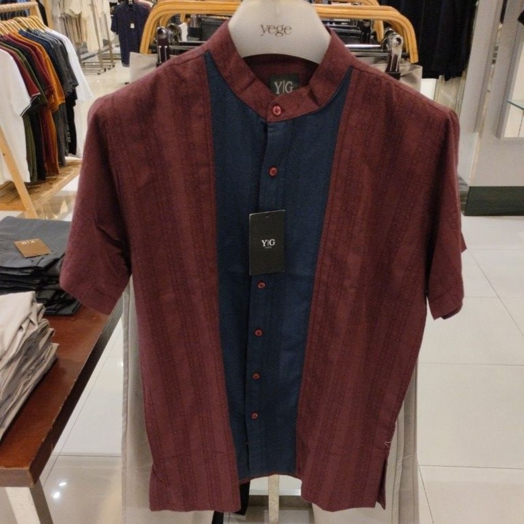 YEGE Britania kemeja koko atasan pria baju muslim
