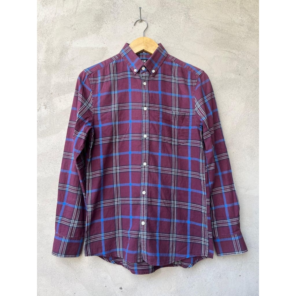 H&M kemeja flanel pria XS