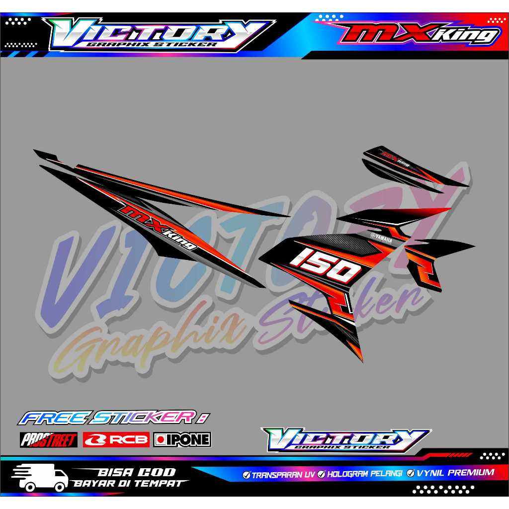 STRIPING VARIASI YAMAHA MX KING 150 / STICKER LIST VARIASI MOTOR MX KING