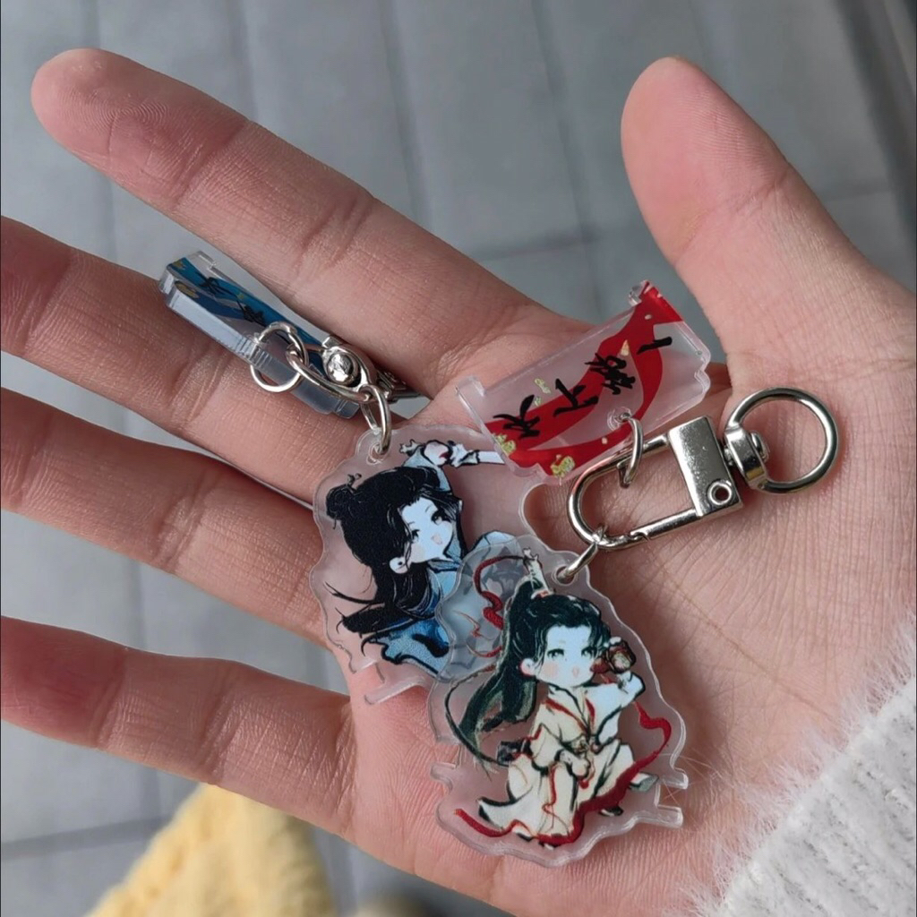 Acrylic Keychain Q Version Lian Hua Lou | Mysterious Lotus Casebook | Ji Xiang Wen Lian Hua Lou | Au