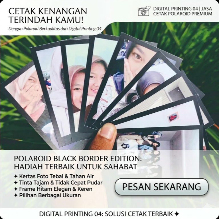TANPA PO  CETAK FOTO POLAROID 2R | SEHARI JADI CETAK FOTO POLAROID 2R MINIMAL ORDER 25 FOTO