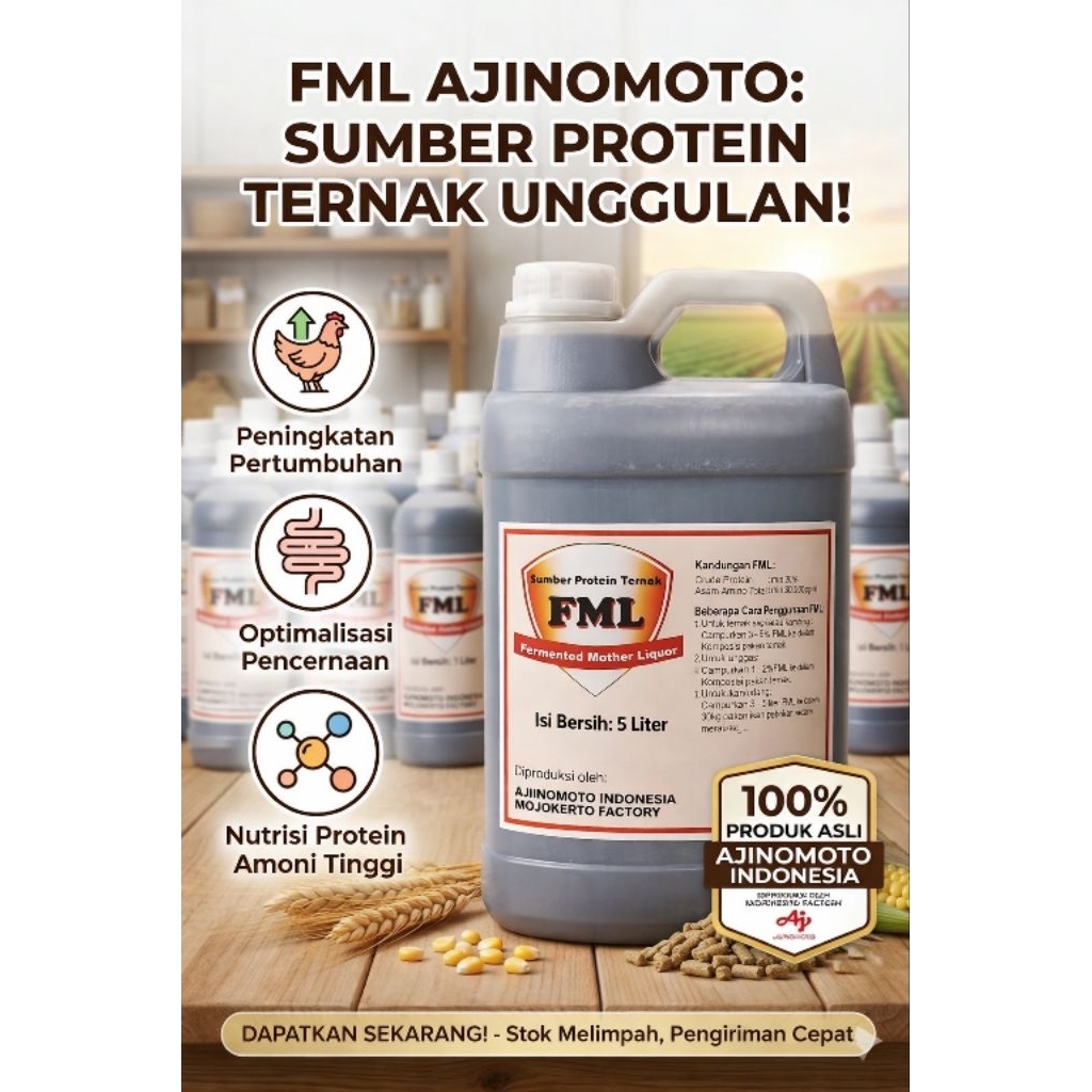 CAMPURAN PAKAN TERNAK FML AJINOMOTO SUMBER PROTEIN TERNAK
