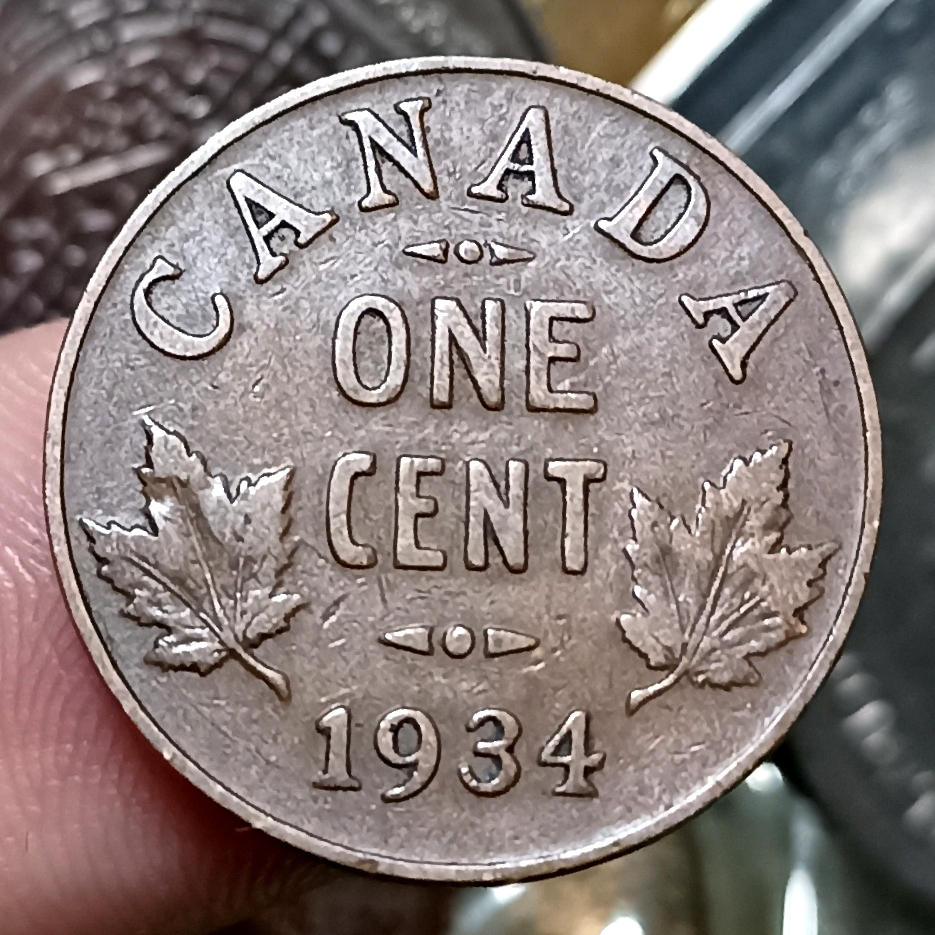 Koin Kuno Canada 1 Cent - George V Tahun 1934
