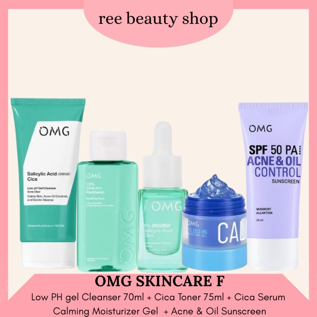 OMG OH MY GLOW Paketan Skincare 1 Set Lengkap Skincare Remaja OMG