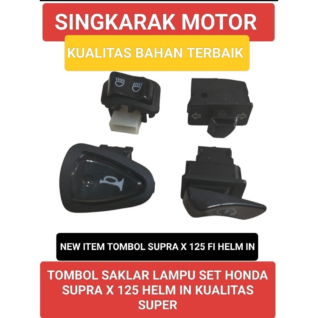 TOMBOL SAKLAR SET HONDA SUPRA X 125 HELM IN SUPRA X 125 FI KUALITAS BAHAN TERBAIK