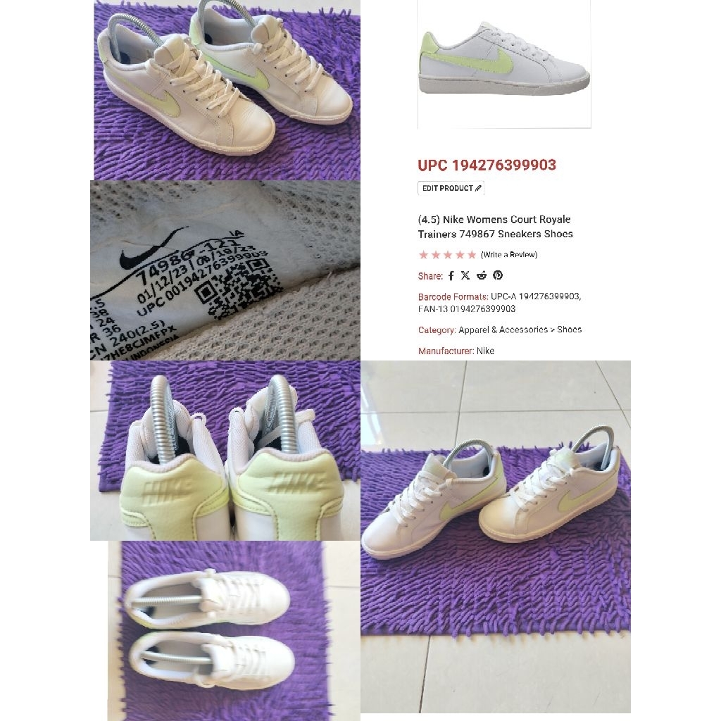 Sepatu Preloved Second Original Nike Court Royale Trainer