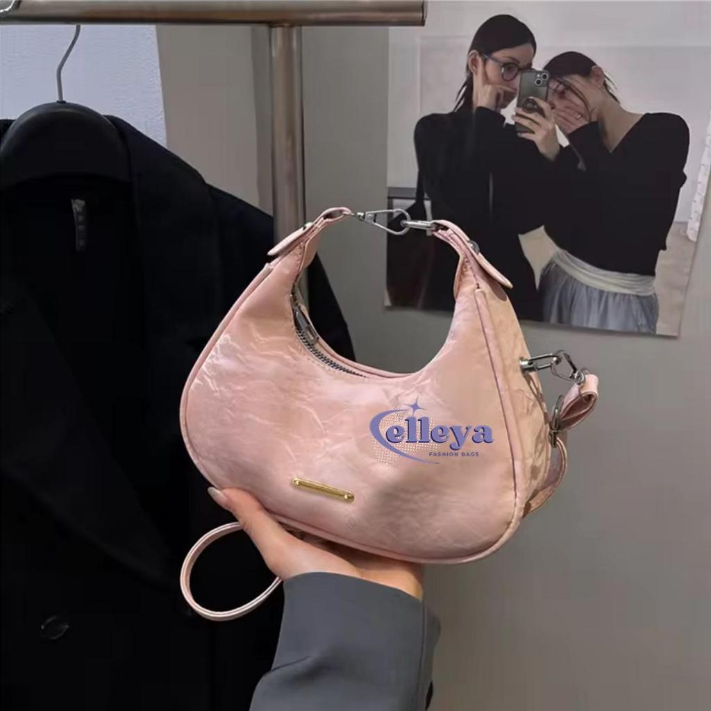Tas Selempang Wanita Mini Lucu Pink Aesthetic Slingbag Wanita Cocok untuk OOTDan