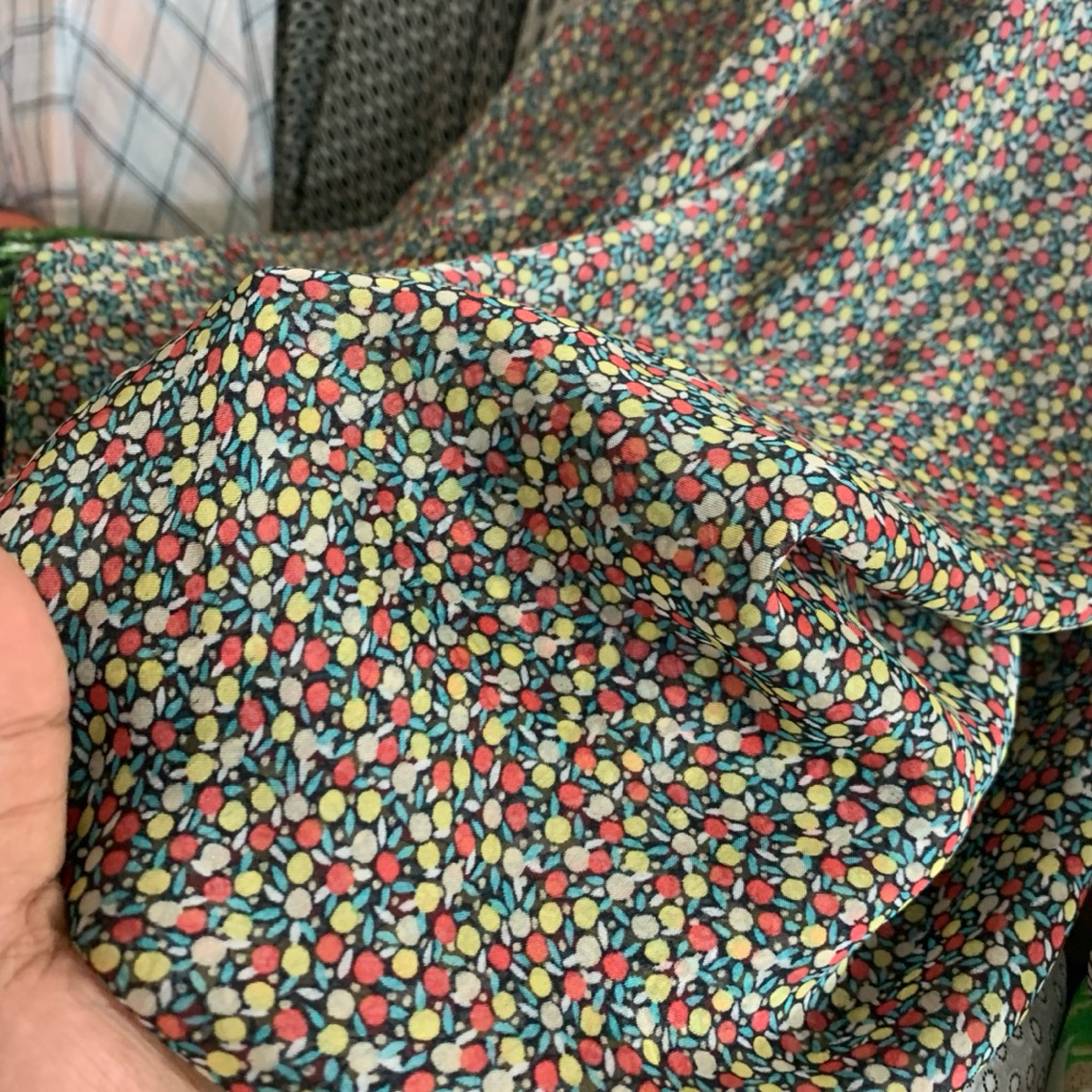 kain sifon motif bunga kecil - kain sifon motif - kain sifon sutra - kain sifon premium