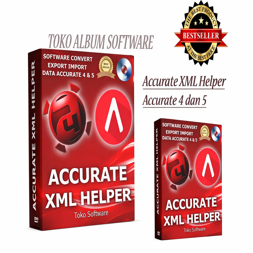 Accurate XML Helper Software Export Import Data Accurate 4 dan 5. Full Version.