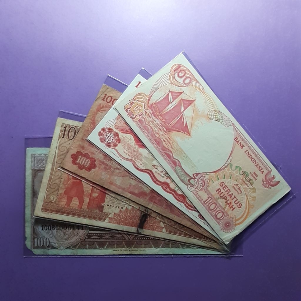 uang kuno set 100 rupiah