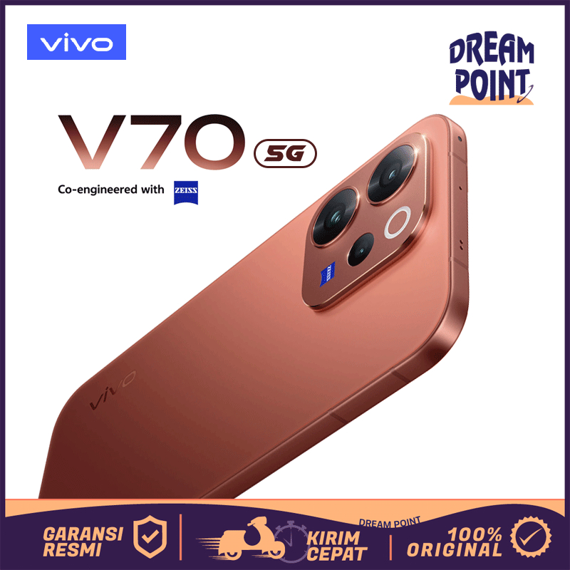 Vivo V70 5G 12+12GB/256GB ZEISS OIS HP Kamera Terbaik Handphone Android Snapdragon® 7 HP Gaming