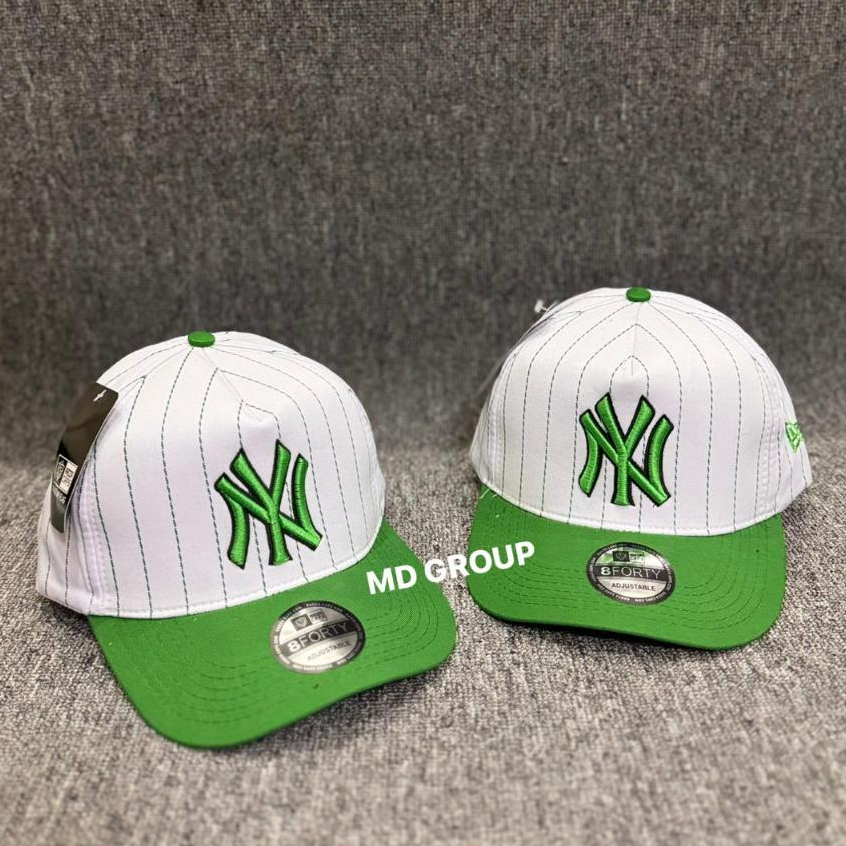 Bigboss.02 | 452 Topi Baseball Cap Motif Salur New York Yankees White Green High Quality Hat Unisex