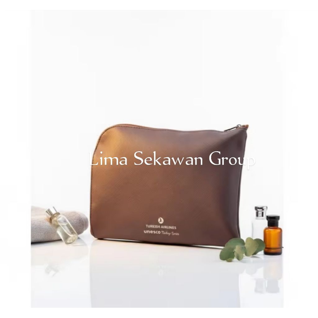Set Travel Amenity Turkish Airlines Dompet Pesawat