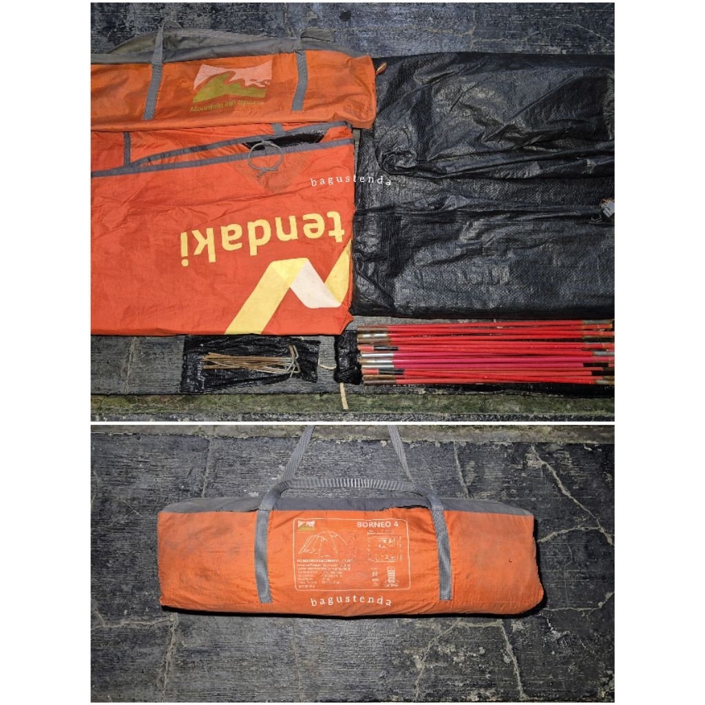 Tendaki BORNEO 4 Tenda Camping Kemah Great Outdoor Gunung Java preloved bekas